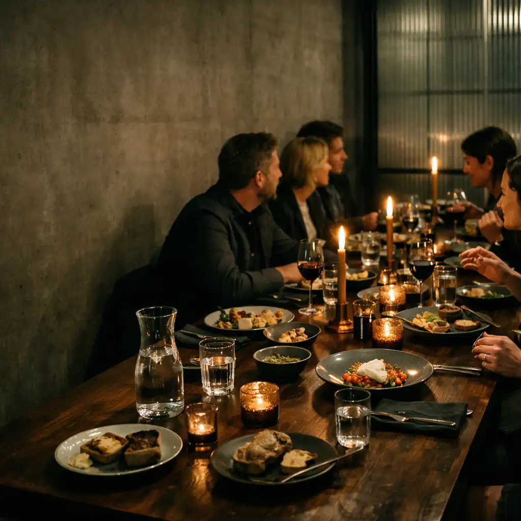 Abendliches Restaurant