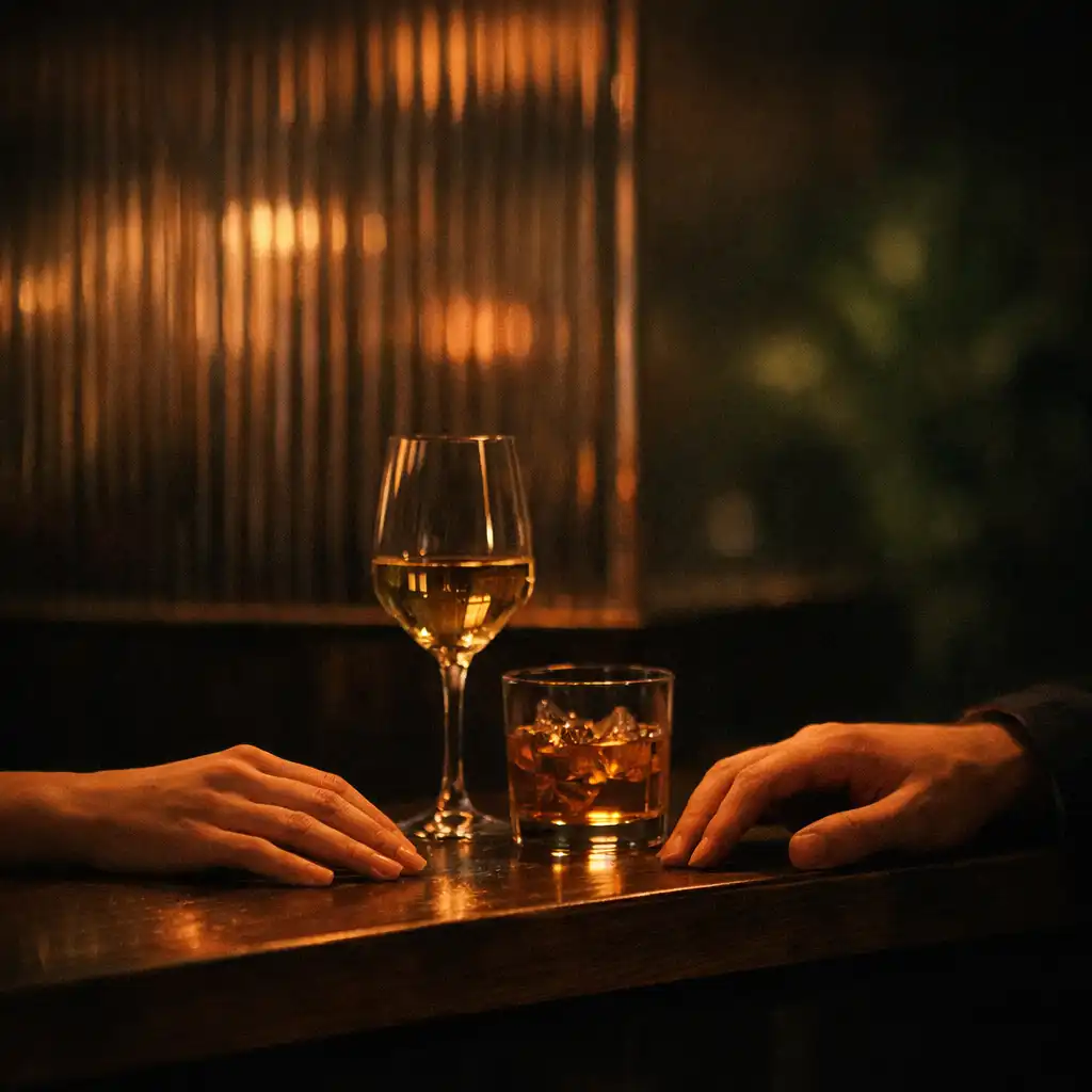Später Abend an der Bar